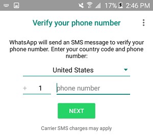 Adicionar número de telefone do WhatsaApp - MobileTrans