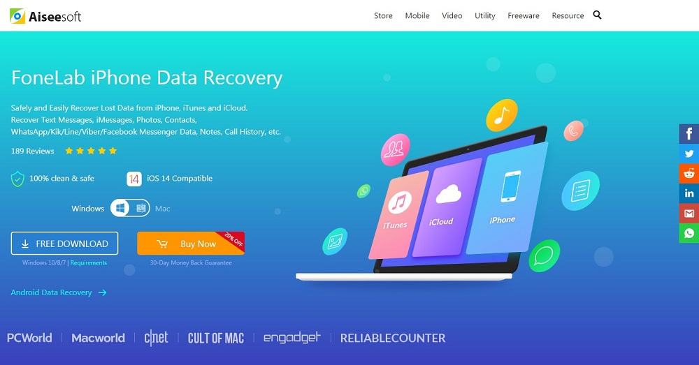 FoneLab iPhone Data Recovery 10.5.52 for mac download