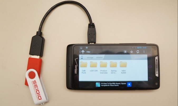 connect android to flash drive via otg
