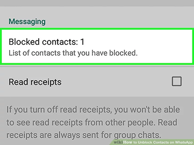 block contact message setting