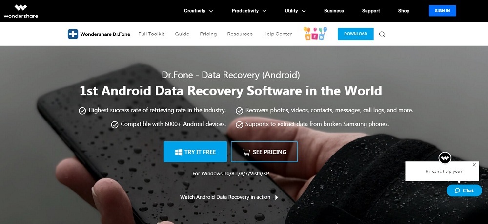 dr.fone data recovery android
