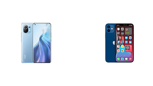 iphone 12 vs mi 11: diseño y pantalla