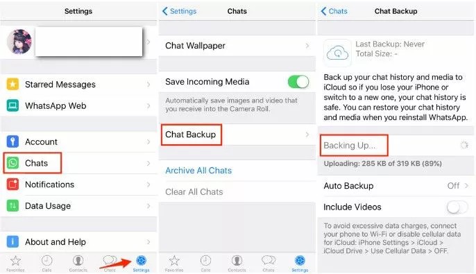 How to export whatsapp chat from iphone