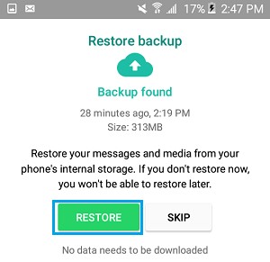 MobileTrans Restore Backup