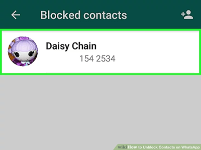 alt text: unblock contact