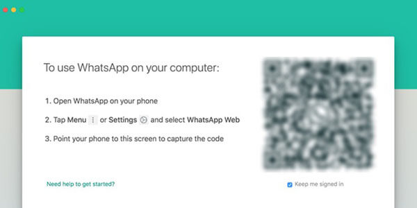 scansione del codice qr di whatsapp