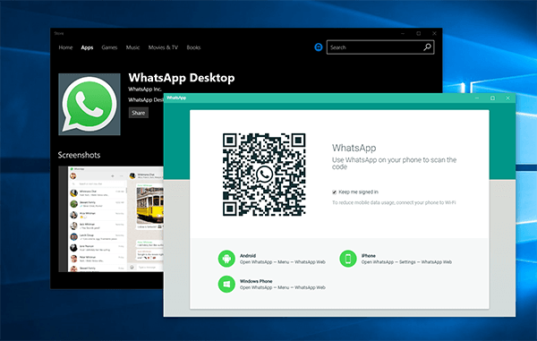 whatsapp video call windows 10 desktop