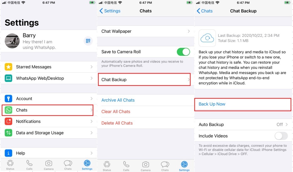 whatsapp data backup