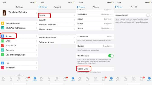 aktifkan face id whatsapp