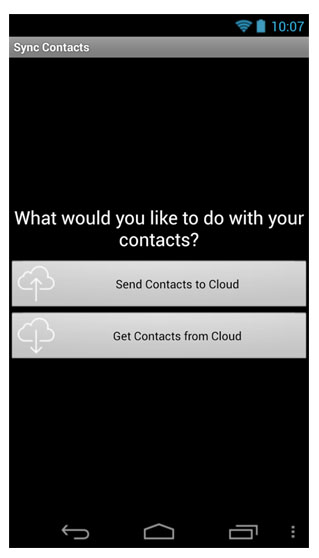 transférer les contacts de Téléphone Windows vers s7/s8 galaxy-choose send contacts