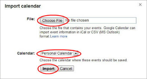 calendário do icloud para android