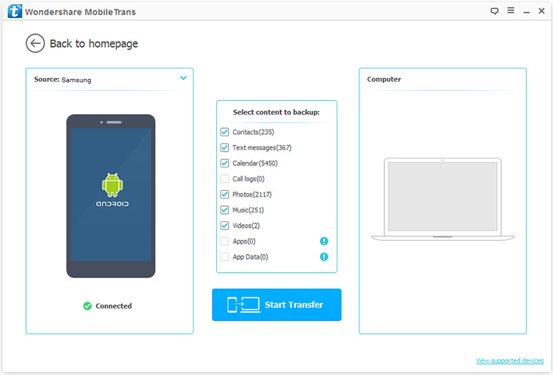 Backup di file Samsung per Galaxy S8-backup