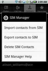 Sauvegarde des contacts Android