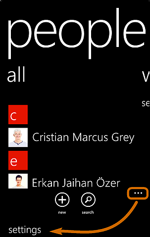 como fazer backup de parceiros no Windows Phone 7