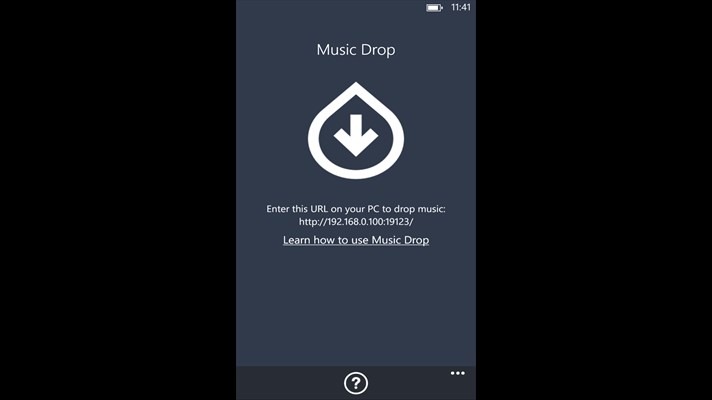 Cómo copiar la música de itunes en la configuración del teléfono de Windows-abrir music drop