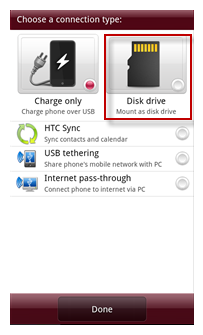Como Transferir Arquivos de HTC para Mac - Opções