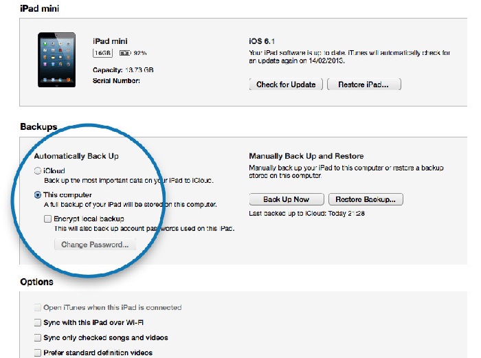 ¿Cómo hacer una copia de seguridad del iPad en el Mac con itunes?