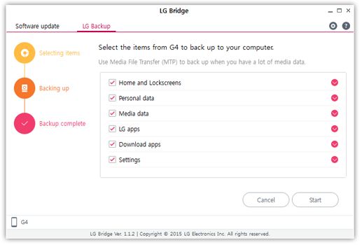 How to transfer LG to Mac - lg bridge