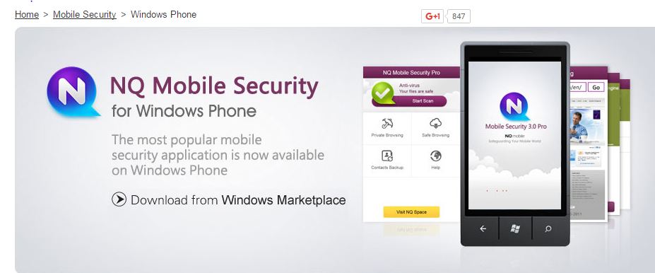 Top 6 applicazioni antivirus gratuite per Windows Phone-NetQin Mobile Antivirus
