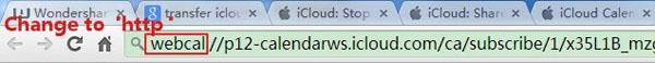 icloud to Android -copy and change url