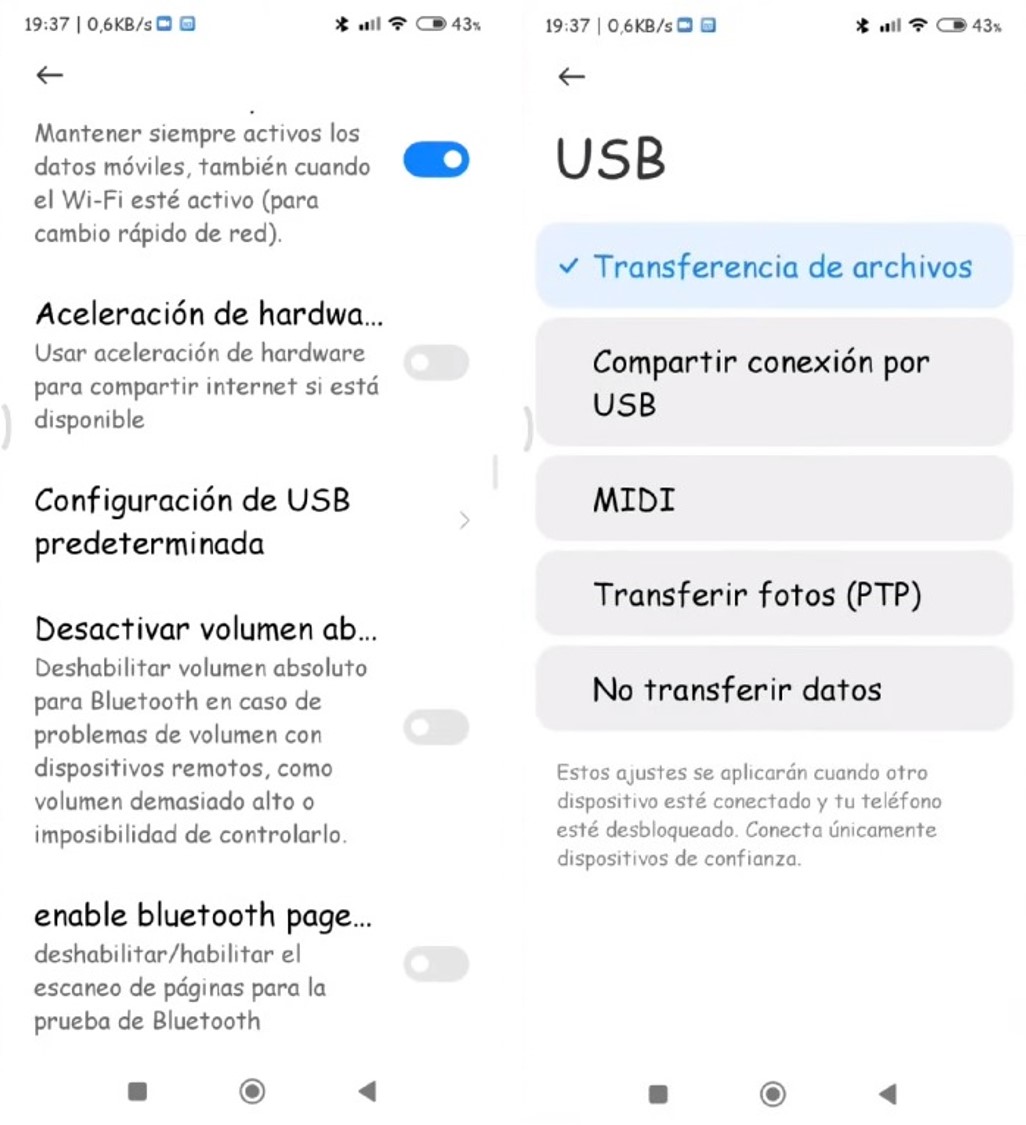 comprobar la transferencia de archivos