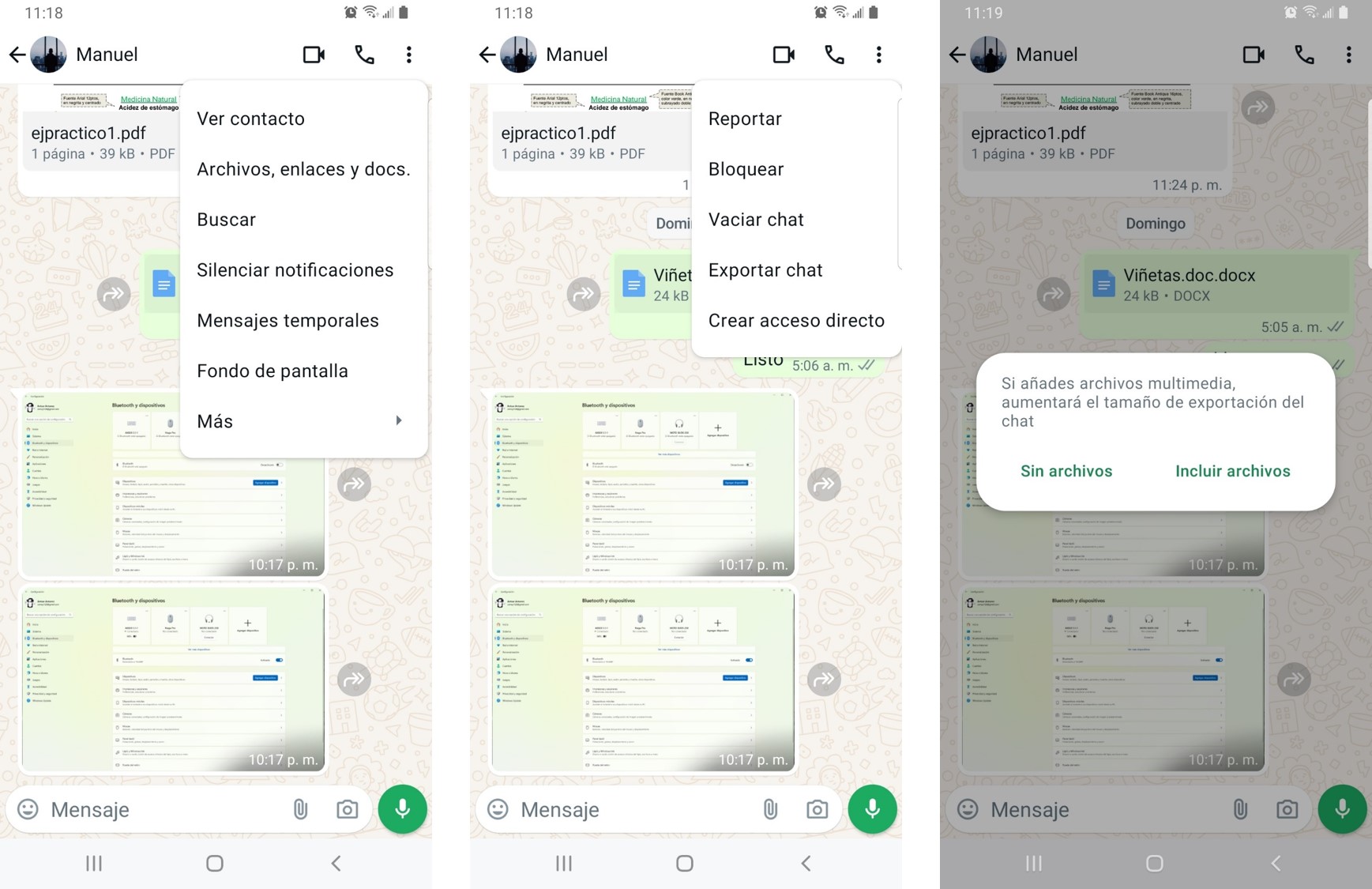export whatsapp chats pdf email 5