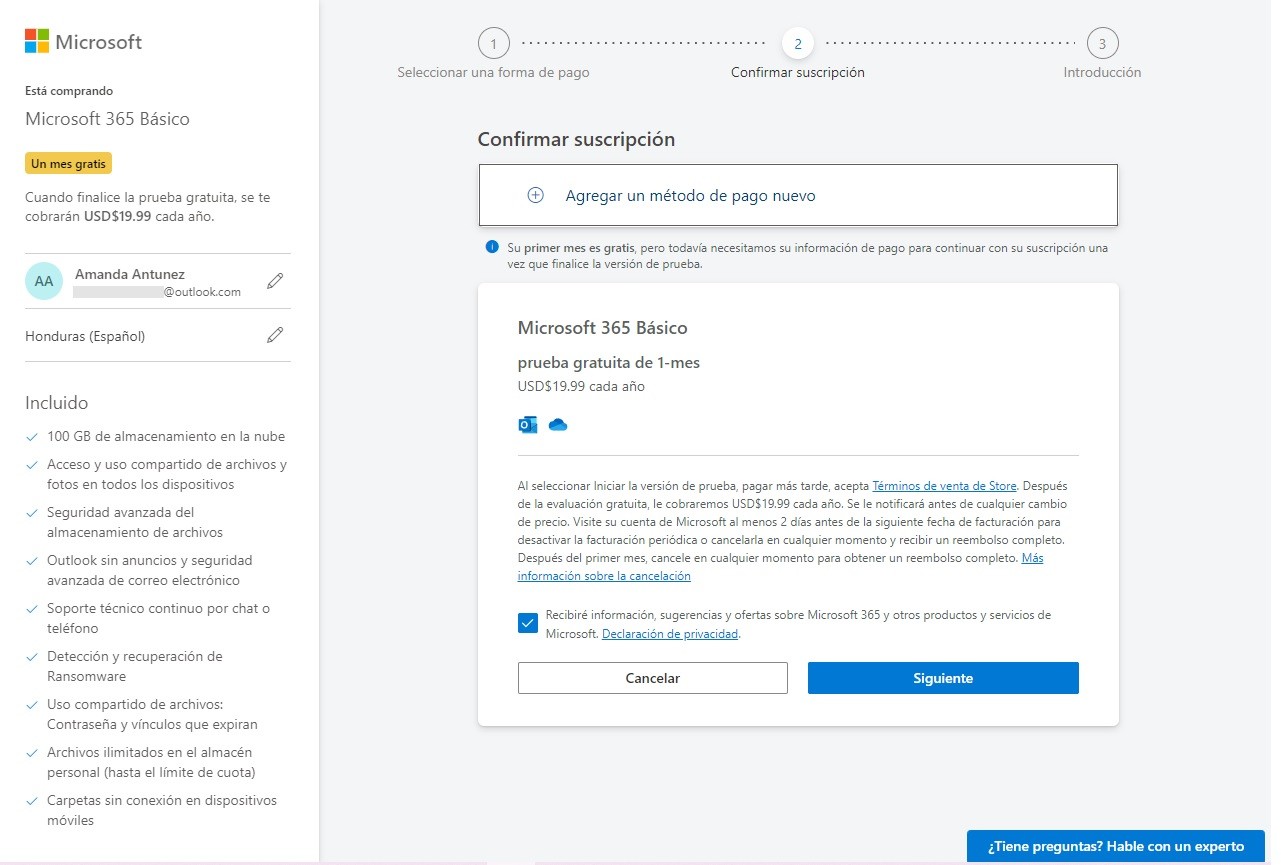 Consigue más almacenamiento gratuito de onedrive: suscripción a Office 365