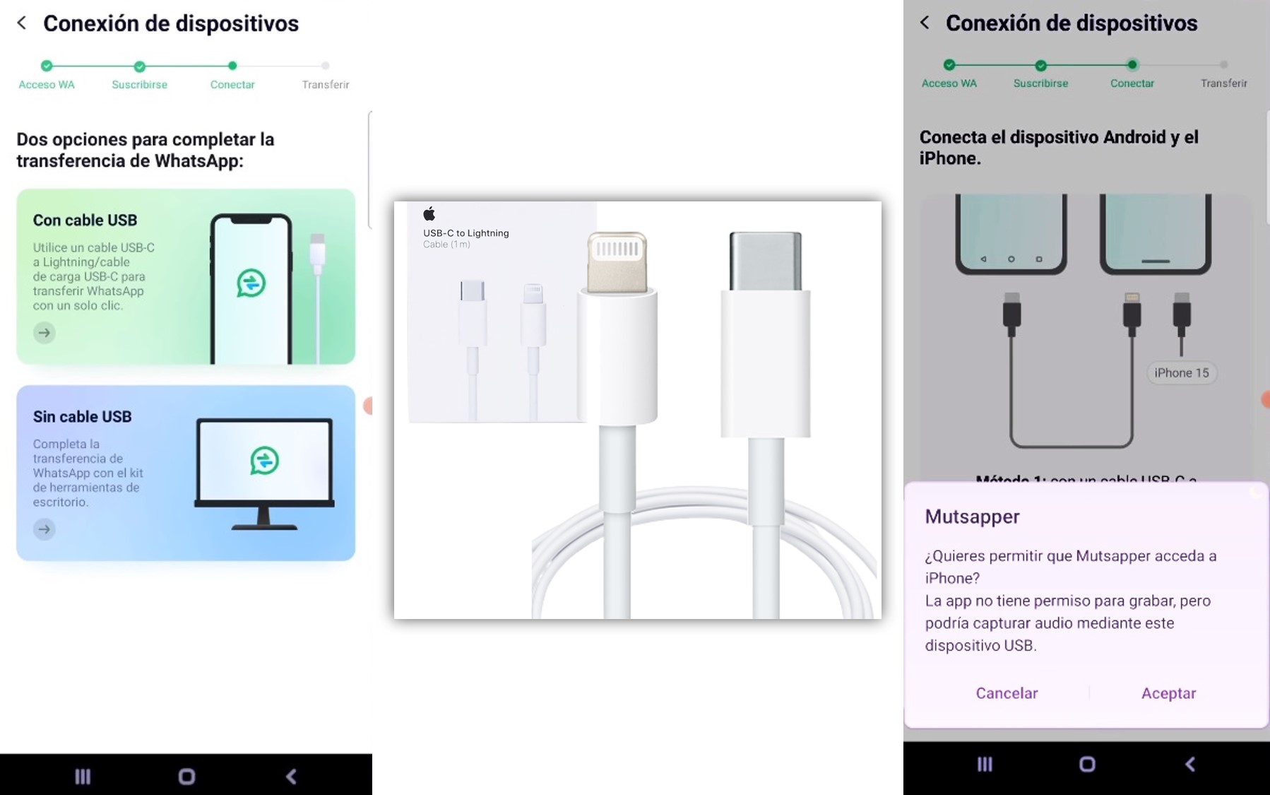 con cable usb