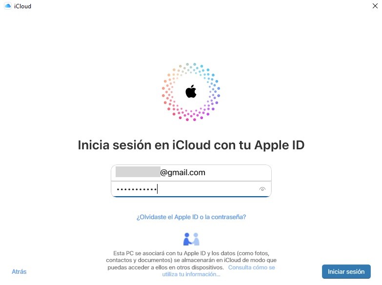 iniciar sesión en icloud