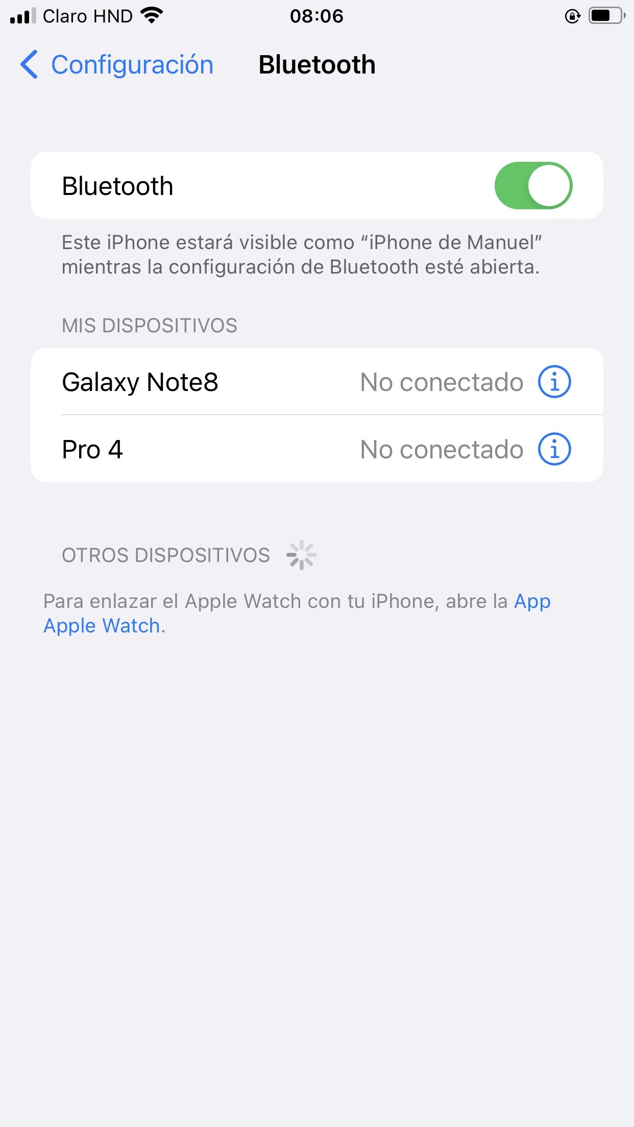 activar bluetooth en iphone