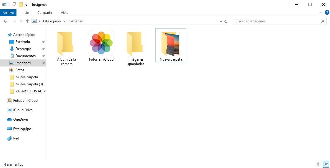 sube las fotos a dropbox