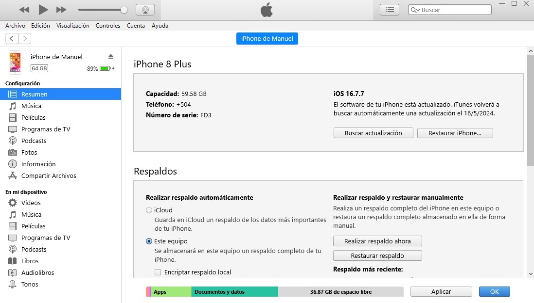 realizar copia de seguridad de tu iphone