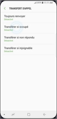 transfert appel samsung