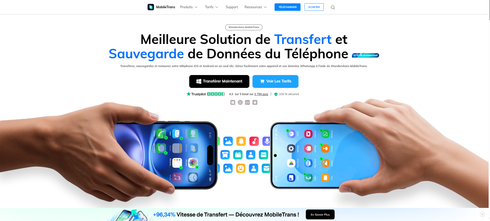 solution de transfert de données Wondershare MobileTrans