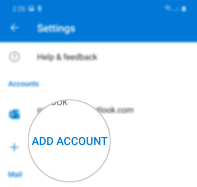 Accedi all'email icloud su Android