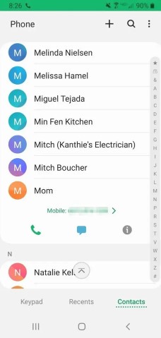 add caller group on Samsung