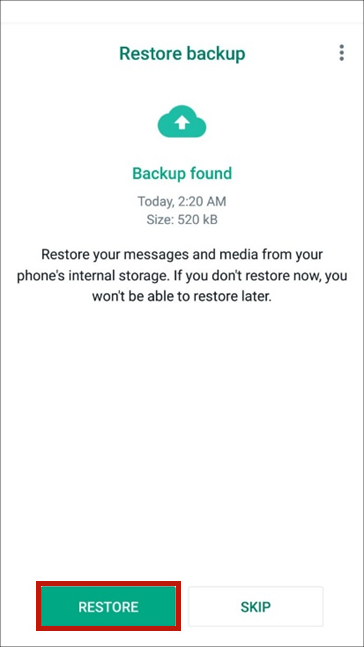 récupérer des messages WhatsApp supprimés