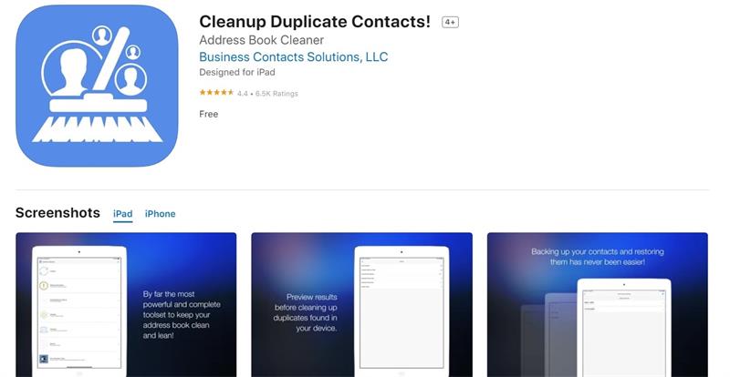 cleaner duplicate contacts