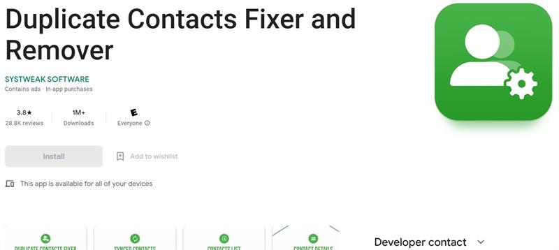 duplicate contacts fixer and remover
