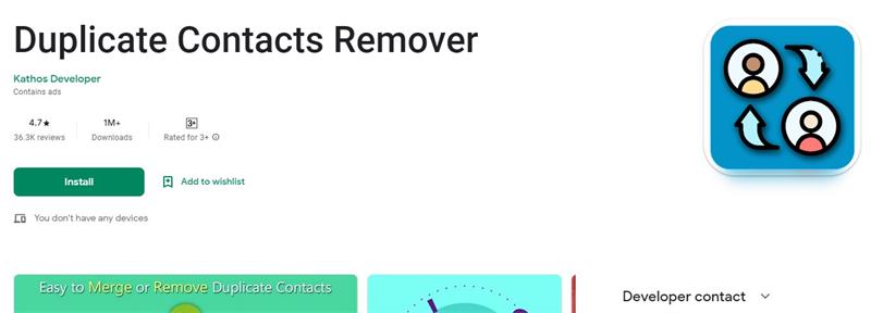 duplicate contacts remover