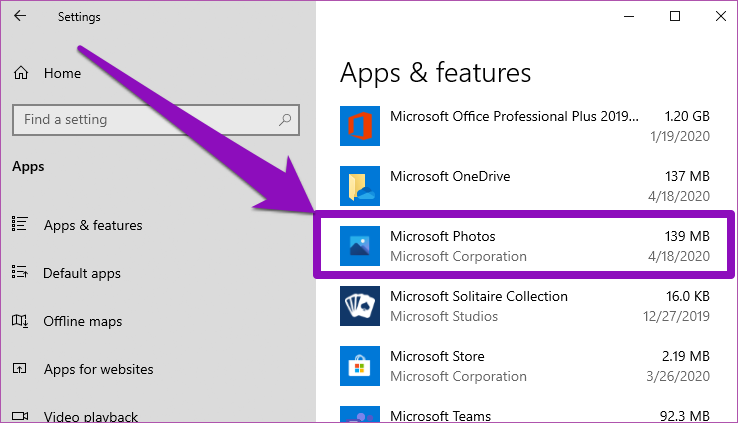 choose microsoft photos