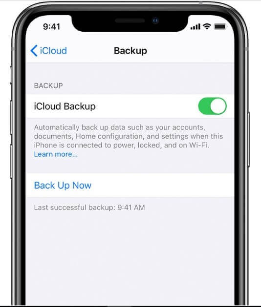  use icloud backup feature