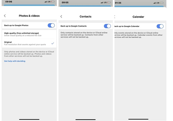 Hacer una copia de seguridad del iPhone a Google Drive