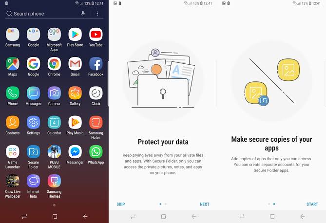 samsung secure folder sichern