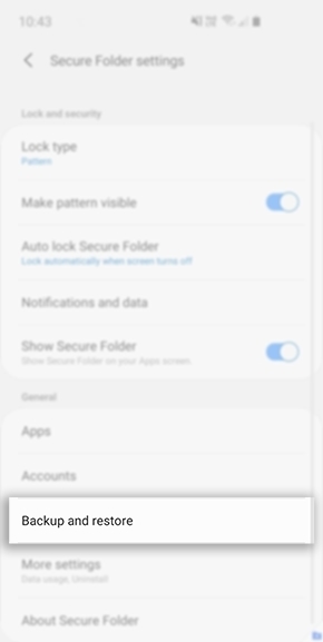 samsung secure folder backup pictures