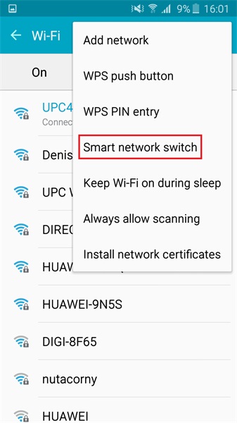 toggle off smart network switch