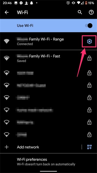 esquecer o wi-fi