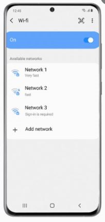 connect wi fi to set up Samsung