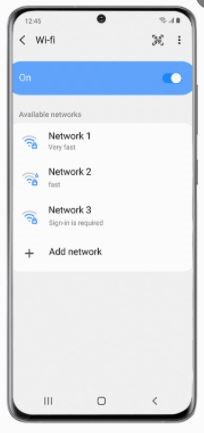 conecte el wi fi para configurar su Samsung