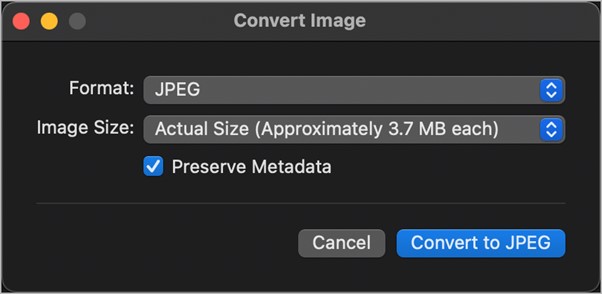 convertir heic en jpg sur macos12